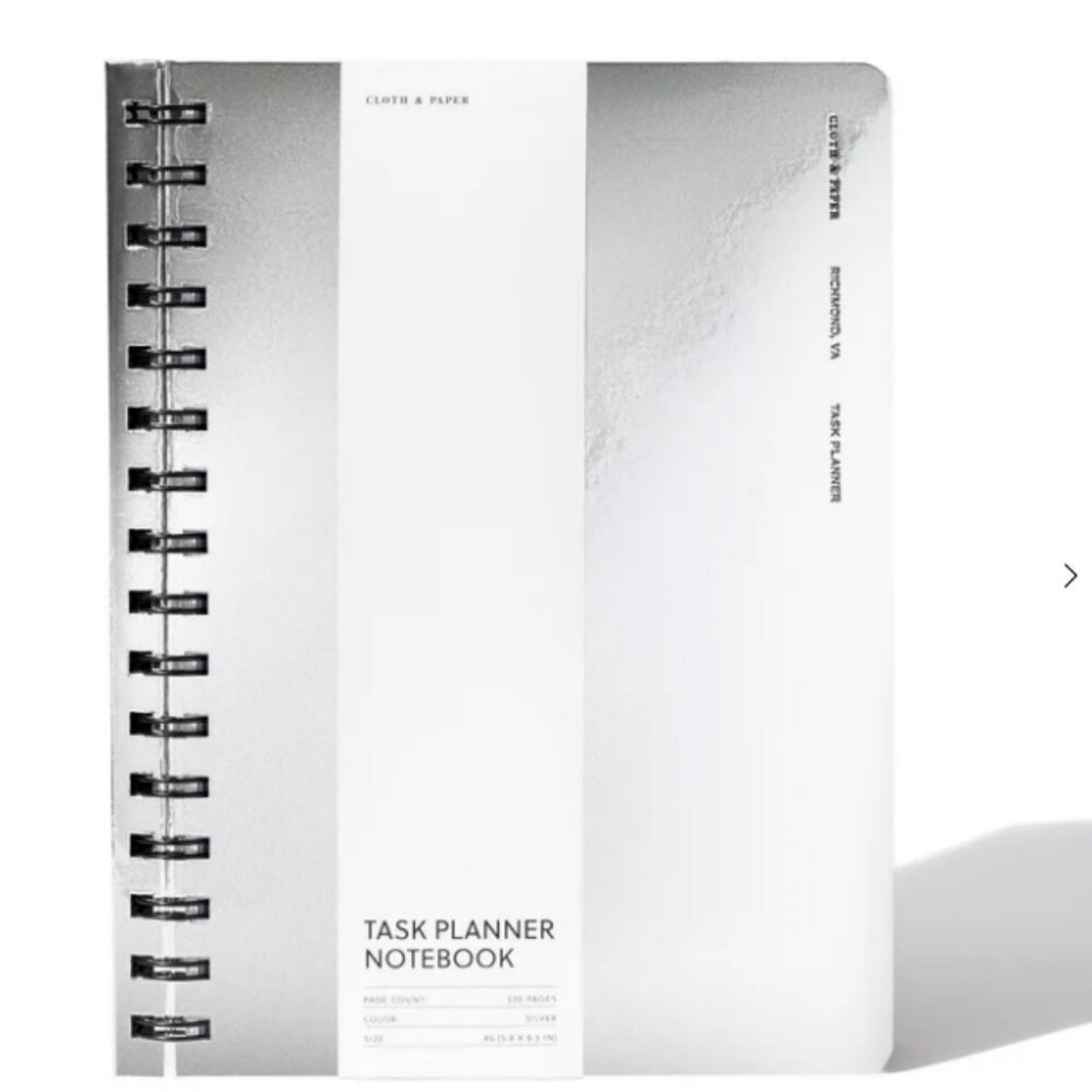 Cloth & Paper Silver Spiral Notebook [A5]